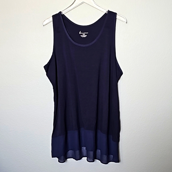 Lane Bryant chiffon layer sleeveless stretch top 18/20 - Picture 1 of 5